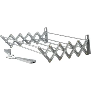 Sušák na prádlo Sušák na prádlo ABJ, nástěnný, skládací, šedý, 100 cm