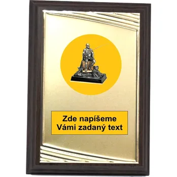 Rybář plaketa H122-G231.01-K1140 Zde napište text na štítky a součet zadejte do košíku. Více informací viz.POPIS v dolní části.