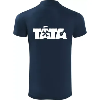 Pánská košile Táta nápis - bagrista - Polokošile Victory sportovní (dresovina) - S ( Námořní modrá (velmi tmavá - téměř černá) )