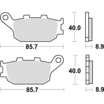 Brzdová destička brzdové destičky, BRAKING (sintrovaná směs CM56) 2 ks v balení M501-275