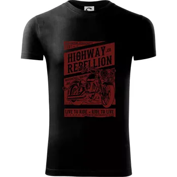 Pánské tričko Highway Rebellion - Viper FIT - Pánské zůžené tričko - 2XL ( Černá )