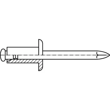 Nýt nýt trhací barevný RAL 9005 černá 4 mm 10 mm