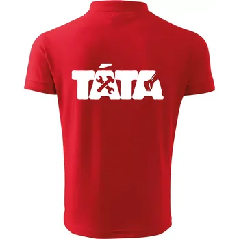 Pánská košile Táta nápis - bagrista - Polokošile pánská Pique Polo 203 - L ( Červená )