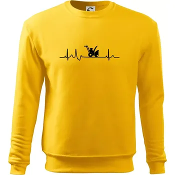 Pánská mikina EKG sněžná fréza - Mikina Essential pánská - 2XL ( Žlutá )