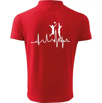 Pánská košile EKG volejbalistky - Polokošile pánská Pique Polo 203 - 4XL ( Červená )