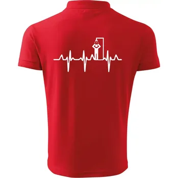 Pánská košile EKG otužování sprcha - Polokošile pánská Pique Polo 203 - M ( Červená )