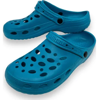 Dámské pantofle Kembo Dámské tyrkysové gumové nazouváky 01 Barva: Tyrkysová, Velikost: 36