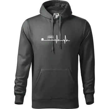 Pánská mikina Kuželky EKG - Mikina pánská Cape s kapucí - 4XL ( Tm. břidlice (šedozelená) )