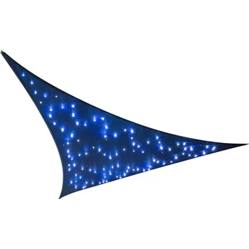 Stínicí plachta Stínící plachta s vestavěným LED osvětlením "hvězdná obloha" - trojúhelník - 3,6 x 3,6 x 3,6 m