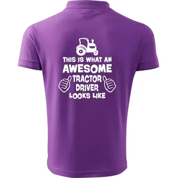 Pánská košile Užasný řidič je zde! - Polokošile pánská Pique Polo 203 - S ( Fialová )