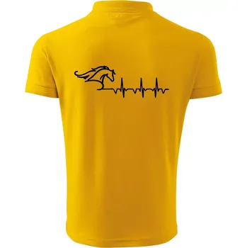 Pánská košile Hlava koně EKG - Polokošile pánská Pique Polo 203 - S ( Žlutá )