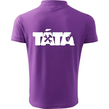Pánská košile Táta nápis - bagrista - Polokošile pánská Pique Polo 203 - 2XL ( Fialová )