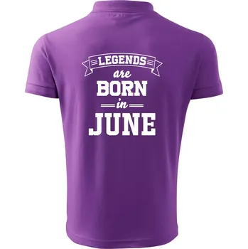 Pánská košile Legends are born in June - Polokošile pánská Pique Polo 203 - 3XL ( Fialová )