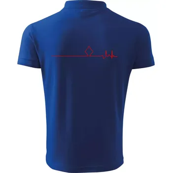 Pánská košile Poker EKG kule kára - Polokošile pánská Pique Polo 203 - S ( Královská modrá )