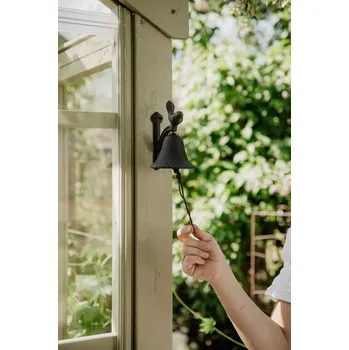 Domovní zvonek Strömshaga Litinový zvonek s ptáčkem, černá Strömshaga