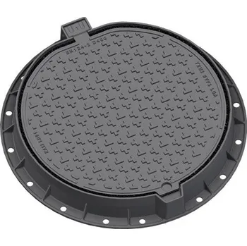 poklop Šachtový poklop Europa 9 D400 bez odvětrání, litinový rám, DN 600, KASI KDL91B