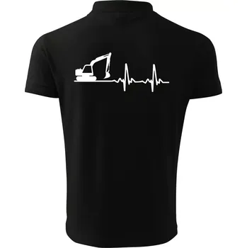 Pánská košile EKG bagr - Polokošile pánská Pique Polo 203 - M ( Černá )