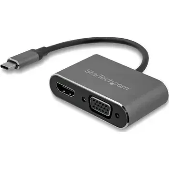 Notebook StarTech Multiport video adaptér USB-C na HDMI VGA šedá (CDP2HDVGA)