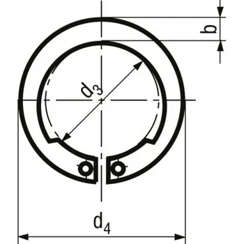 Matice pojistný kroužek na hřídel ocel bezPÚ 140 mm