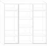 Šatní skříň Rico 220 se zrcadlem