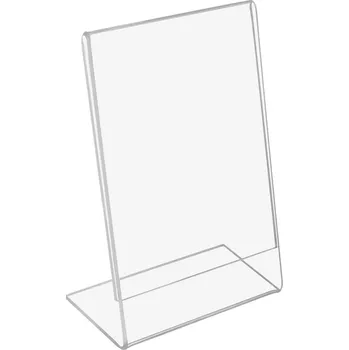 Stojan A7 pro popis, leták, menu, typ L, vertikální, transparentní