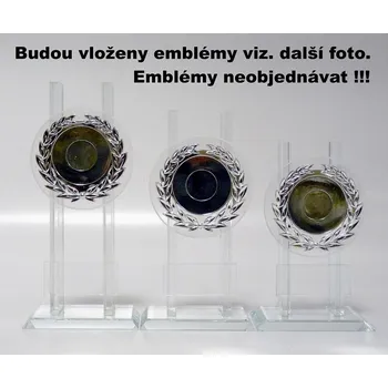 Šipky sklo S7-K011 - Emblém viz.další foto v ceně Zde napište text na štítky a součet zadejte do košíku. Více informací viz.POPIS v dolní části.