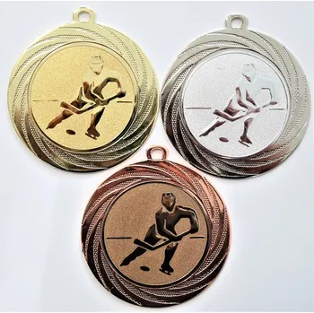 Hokej medaile DI7001-99 Zde napište text na štítky a součet zadejte do košíku. Více informací viz.POPIS v dolní části.