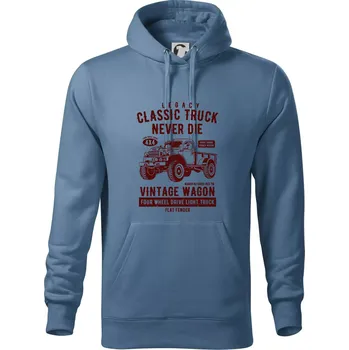 Pánská mikina Classic Truck - Mikina pánská Cape s kapucí - 4XL ( Denim )