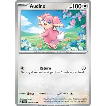 Sběratelská karetní hra Audino 074/086 - Black Bolt Typ karty: Reverse Holo