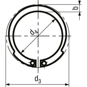 brána pojistný kroužek do díry ocel bezPÚ 900 mm