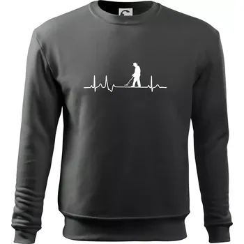 Pánská mikina EKG detektor - Mikina Essential pánská - 2XL ( Tmavá břidlice (šedá se zeleným nádechem) )