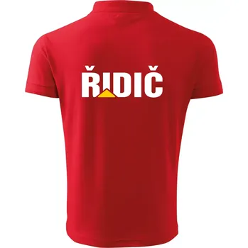 Pánská košile Řidič nápis - Polokošile pánská Pique Polo 203 - XL ( Červená )