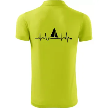 Pánská košile Plachtění EKG - Polokošile Victory sportovní (dresovina) - M ( Limetková )