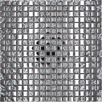 Obklad Skleněná mozaika XCM M620 30x30 cm stříbrná