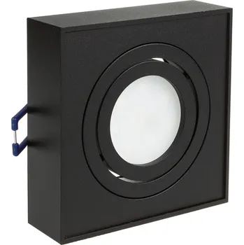 Bodové svítidlo Bodové stropní svítidlo Maclean MCE464 B, pro světelné zdroje MR16 / GU10, černé, 94x94x32mm, hranaté, alu