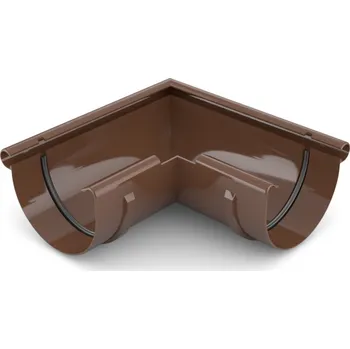 okap Covernit Plastový roh žlabu vnější PVC hnědý 100 mm