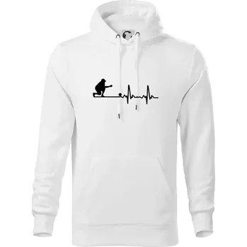 Pánská mikina EKG petanque - Mikina pánská Cape s kapucí - 3XL ( Bílá )