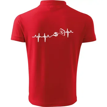 Pánská košile EKG elektrikář - Polokošile pánská Pique Polo 203 - L ( Červená )