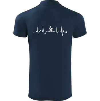 Pánská košile EKG vodní pólo - Polokošile Victory sportovní (dresovina) - S ( Námořní modrá (velmi tmavá - téměř černá) )