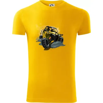 Pánské oblečení ATV bugina žlutá - Viper FIT - Pánské zůžené tričko - M ( Žlutá )