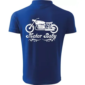 Pánská košile Motor baby - Polokošile pánská Pique Polo 203 - 5XL ( Královská modrá )