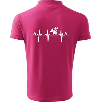 Pánská košile EKG diabolo - Polokošile pánská Pique Polo 203 - 5XL ( Purpurová )