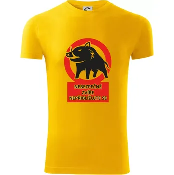 Pánské tričko Nebezpečné zvíře - Viper FIT - Pánské zůžené tričko - M ( Žlutá )