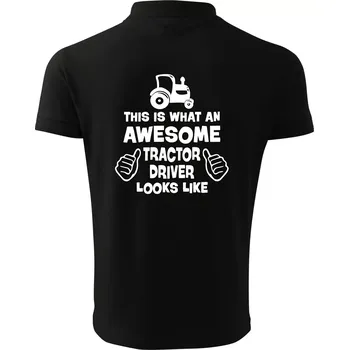 Pánská košile Užasný řidič je zde! - Polokošile pánská Pique Polo 203 - M ( Černá )