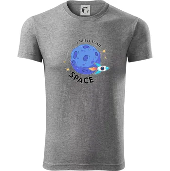 Pánské oblečení I need some space - Viper FIT - Pánské zůžené tričko - 2XL ( Tmavě šedý melír )