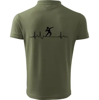 Pánská košile EKG vrh koulí - Polokošile pánská Pique Polo 203 - M ( Khaki )