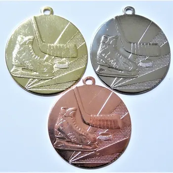 Hokej medaile D112L Zde napište text na štítek a zadejte do košíku. Více informací viz.POPIS v dolní části.