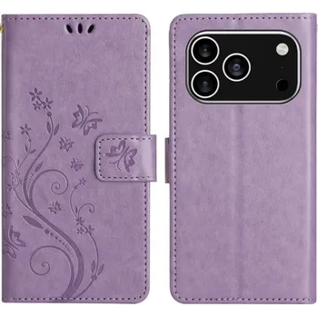 Pouzdro na mobilní telefon Flowers knížkové pouzdro na iPhone 17 Pro - světlefialové