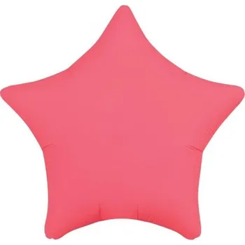 Balónek Fóliový balonek hvězda neon červená – 48 cm