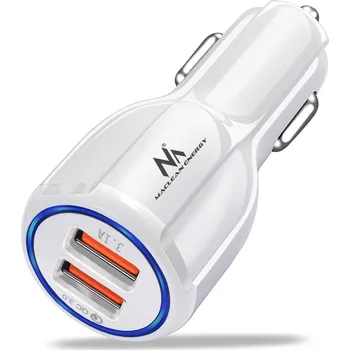 Nabíječka do auta QC 3.0 Maclean Energy MCE478 W - bílá QC 3.0 - 5V / 3A, 9V / 1,8A, 12V / 1,6A a 5V / 3,1A